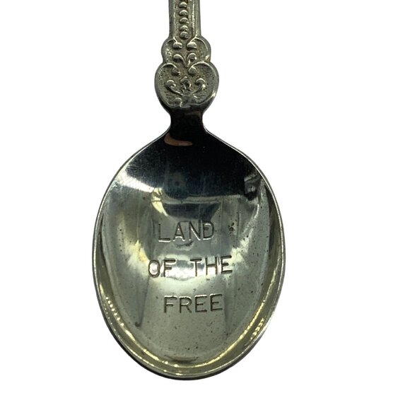 Vintage 1987 Blue Delft Collectible Spoon Eagle & "Land Of The Free" Inscription - Picture 5 of 7